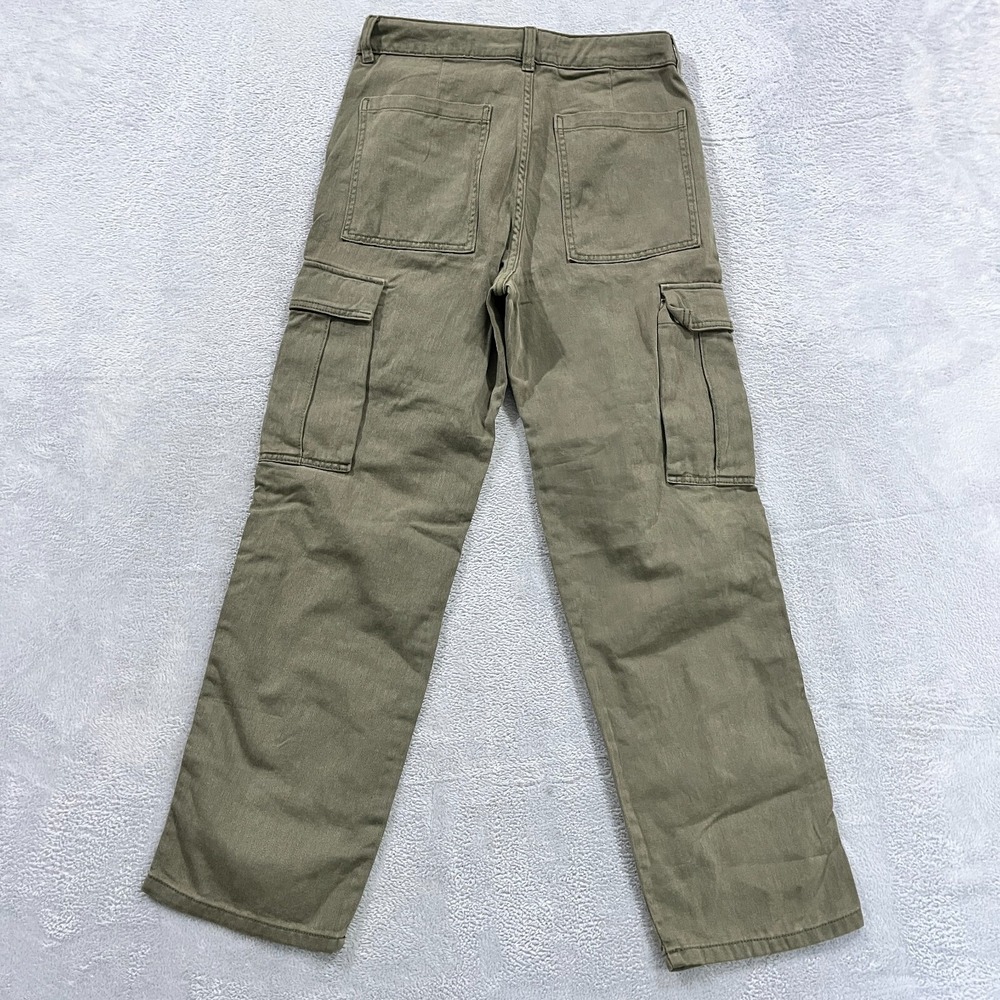 H&M Khaki Cargo‎ Pants Women's 29x29 Green NWT Utility Military Y2K Skater - Picture 2 of 11